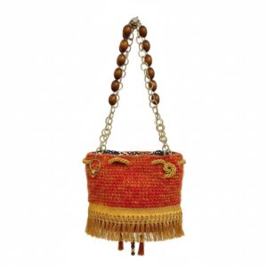 Borsa Vintage Artigianale Colorata con Frange