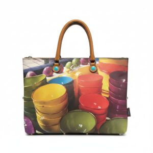 Colorful Tote Bag with Artistic Design