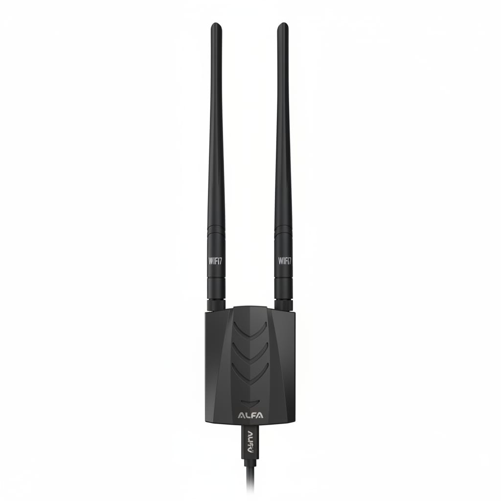 Adattatore Wi-Fi 7 USB Alfa Network Dual Antenne Esterne - Condizioni Eccellenti